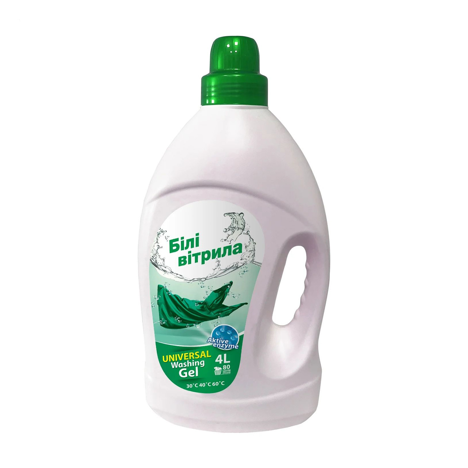 Універсальний рідкий засіб для прання Білі вітрила Universal Washing Gel, 80 циклів прання, 4 л